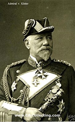 PHOTO-PORTRÄTPOSTKARTE 'Admiral von Köster'....