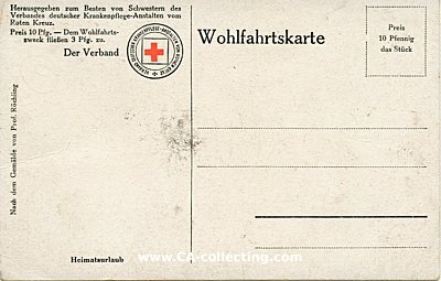 Photo 2 : FARB-POSTKARTE 'Heimatsurlaub' Künstlerkarte nach...