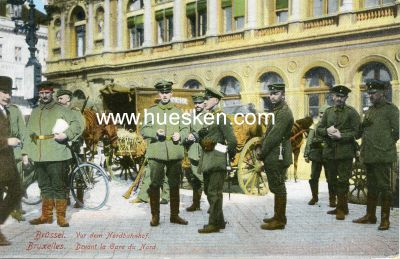 POSTKARTE BRUXELLES (BRÜSSEL) 'Vor dem Nordbahnhof....