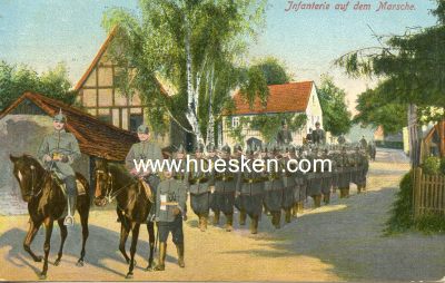 FARB-POSTKARTE 'Infanterie auf dem Marsche'.CGL 304. 1914...