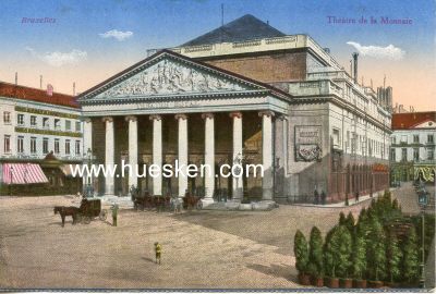 FARB-POSTKARTE BRUXELLES (BRÜSSEL) 'Théatre...