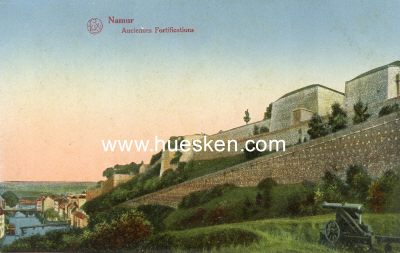 FARB-POSTKARTE NAMUR 'Anciennes Fortifications'. Lux...