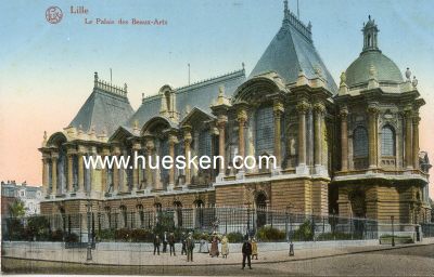 FARB-POSTKARTE LILLE 'Le Palais des Beaux-Arts'. Lux...