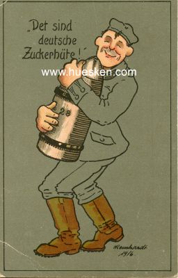 HUMOR-POSTKARTE 'Det sind deutsche Zuckerhüte!'....