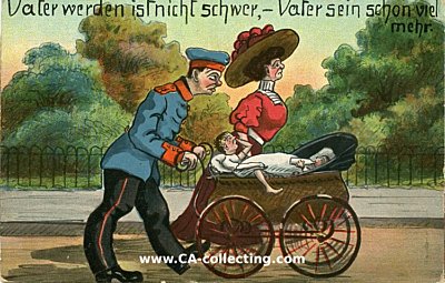 HUMOR-POSTKARTE 'Vater werden ist nicht schwer, - Vater...