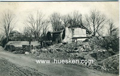 PHOTO-POSTKARTE 'Zerstörtes Gebäude'. A. Lange,...