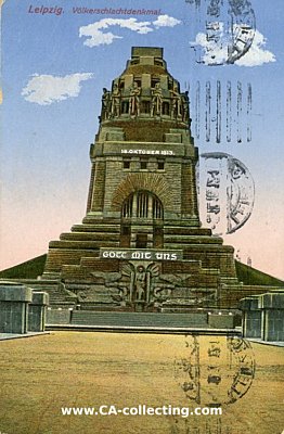 FARB-POSTKARTE 'Leipzig - Völkerschlachtdenkmal'. GP...