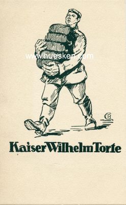 HUMOR-POSTKARTE 'Kaiser Wilhelm Torte'. Ausl.: Heinz...