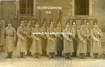 PHOTO 9x13cm: 'Kaisers Geburtstag 1913' angetretene...