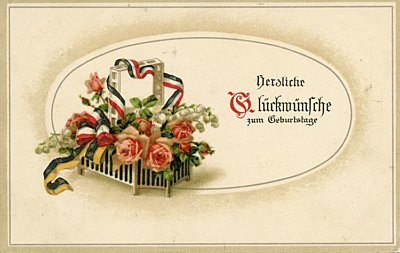 GEBURTSTAGS-POSTKARTE 'Herzliche Glückwünsche...