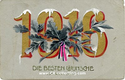 NEUJAHRS-POSTKARTE '1916 - Die besten Wünsche zum...