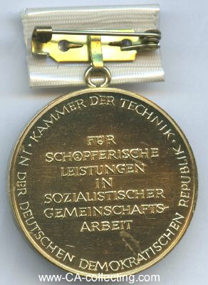 Photo 2 : KAMMER DER TECHNIK (KDT). Ernst-Abbe-Ehrenmedaille. Eisen...