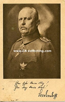 PHOTO-PORTRÄTPOSTKARTE General 'Ludendorff'....