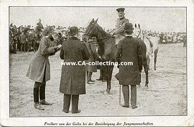 PHOTO-POSTKARTE 'Freiherr von der Goltz bei der...