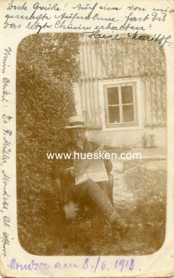 Foto 2 : KRIEGSGEFANGENEN-POSTKARTE 1918 nach Sizilien gelaufen,...