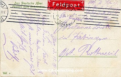 Photo 2 : FARB-POSTKARTE 'Das Deutsche Heer: Pioniere beim...