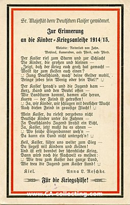 LIEDER-POSTKARTE Reiterlied von Zahn. 'Zur Erinnerung an...