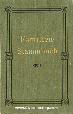 FAMILIEN-STAMMBUCH DER FAMILIE HERBST. Ausgestellt Berlin...