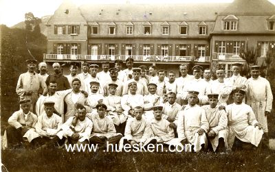 PHOTO 9x13cmj: Gruppe Soldaten im Lazarett. 1916 als...