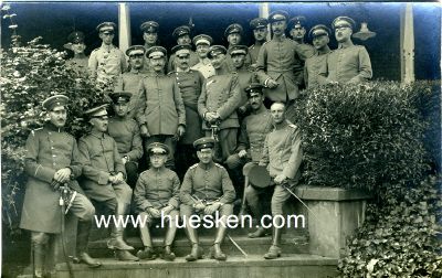 PHOTO 9x14cm: Gruppe feldgrauer Offiziere. 1914 in...