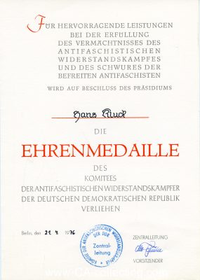 Photo 4 : KOMITEE DER ANTIFASCHISTISCHEN WIDERSTANDSKÄMPFER....