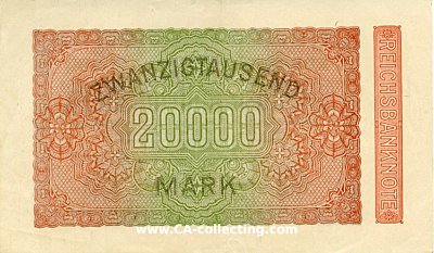 Foto 2 : REICHSBANKNOTE ZWANZIGTAUSEND (20.000) MARK 20. Februar...