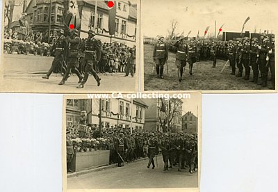 3 PHOTOS 6,5x9,5cm: Parade der Luftwaffe,...