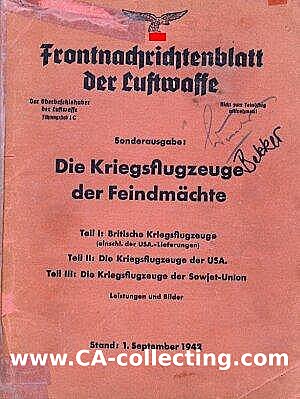 FRONTNACHRICHTENBLATT DER LUFTWAFFE. Sonderausgabe: Die...