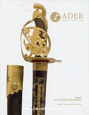 ADER AUKTIONSKATALOG 'Armes & Souvenirs Historiques'....