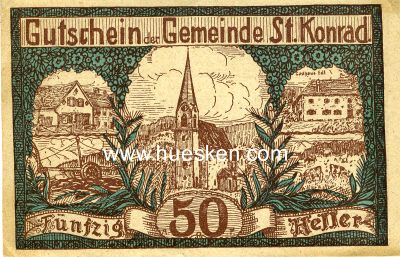 ÖSTERREICH / SANKT KONRAD - 50 HELLER 1. Juli 1920