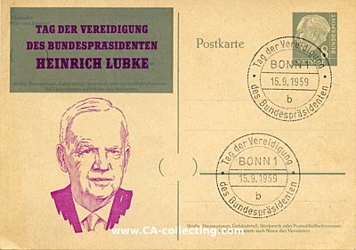 BUNDESREPUBLIK DEUTSCHLAND - GANZSACHE-SONDERPOSTKARTE 8...