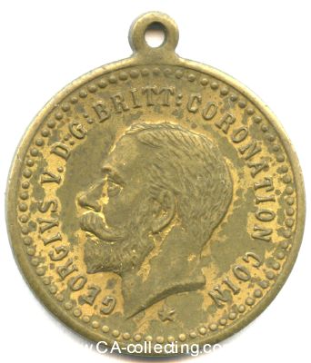 MEDAILLE 1911 zur Krönung König Georg V. Kopf...