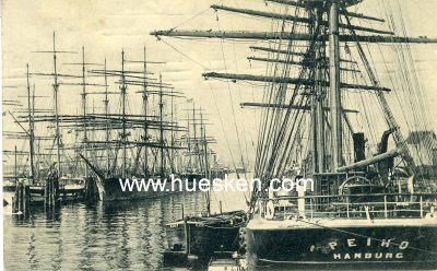 PHOTOPOSTKARTE 'Hamburg - Indiahafen'. Photographische...