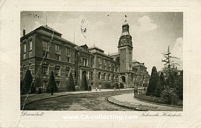 DARMSTADT - TECHNISCHE HOCHSCHULE. Photo-Postkarte. 1928...