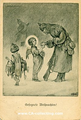 WEIHNACHTS-POSTKARTE 'Gesegnete Weihnacht!', 1916...