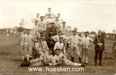 PHOTO 9x13cm um 1905: Gruppenausnahme von Artilleristen...