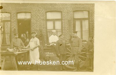 PHOTO 14x9cm: Feldgraue Soldaten der 5. Kompanie...