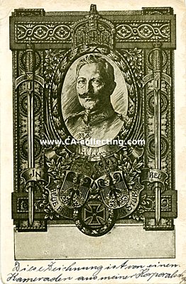 POSTKARTE 'Kaiser Wilhelm II.' nach der...