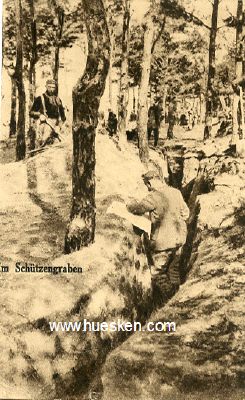 PHOTO-POSTKARTE 'Im Schützengraben'. 1915 als...