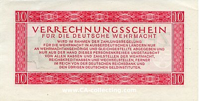 Photo 2 : VERRECHNUNGSSCHEIN ZEHN (10) REICHSMARK FÜR DIE...