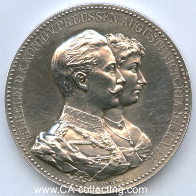 EHE-JUBILÄUMS-MEDAILLE Kaiser und König Wilhelm...