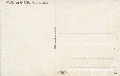 Photo 2 : FARB-POSTKARTE 'Am Verband-Platz' nach dem Gemälde...