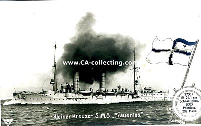 PHOTO-POSTKARTE 'Kleiner Kreuzer S.M.S. Frauenlob'....