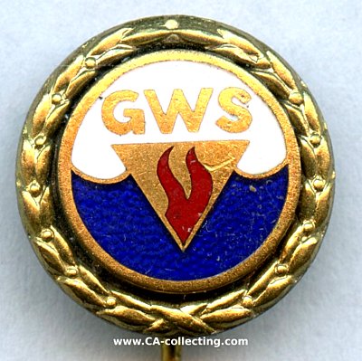 GWS GAS - WASSER. Goldene Ehrennadel 1920/40-er Jahre....