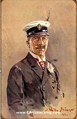 KÜNSTLER-PORTRÄTPOSTKARTE 'Kaiser Wilhelm II....