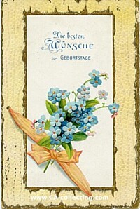 PRÄGEDRUCK-GEBURTSTAGS-POSTKARTE