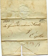 PRE-PHILATELISTIC FOLDED LETTER ENVELOPE